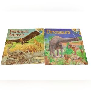 Dinsouar books for kids vintage 1970s lot of 2 paperback